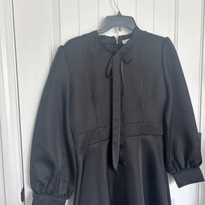 Black long sleeve ivy city dress with bow